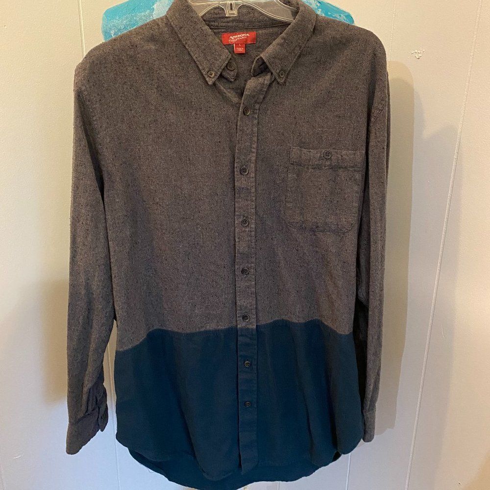 Arizona Jeans Co 100% Cotton Long Sleeve Button Down Shirt Men Size L